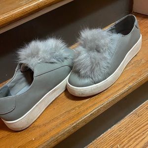 Grey leather Steve Madden shoes